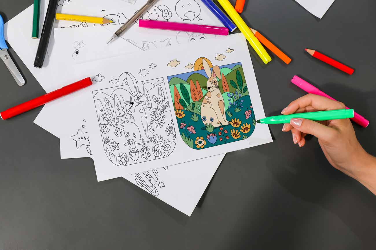 Χρωμοσελίδα λαγουδάκι 